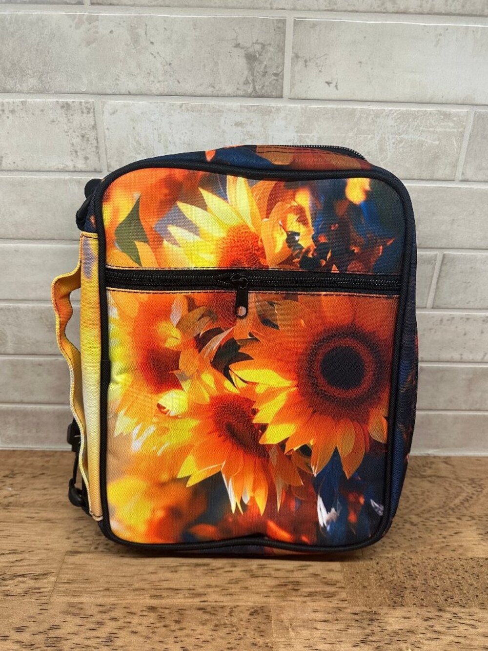 Sunflower Print‎ Bible cover with Front Pocket